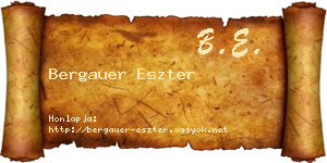 Bergauer Eszter névjegykártya